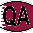 r7188 Oval flag Qatar