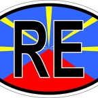 r7191 Oval flag Reunion