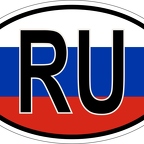 r7194 Oval flag Russie,