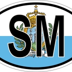 r7199 Oval flag Saint-Marin