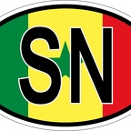 r7211 Oval flag Senegal