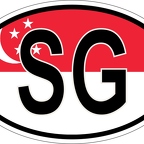 r7215 Oval flag Singapour