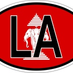 r7216 Oval flag laos old