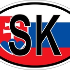r7216 Oval flag Slovaquie