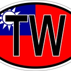 r7228 Oval flag Taiwan