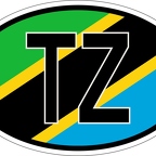 r7229 Oval flag Tanzanie