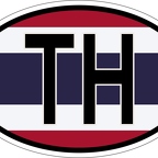 r7234 Oval flag Thailande