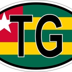 r7236 Oval flag Togo