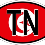 r7240 Oval flag Tunisie