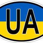 r7245 Oval flag Ukraine
