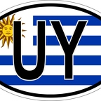 r7247 Oval flag Uruguay