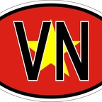 r7251 Oval flag Viet Nam