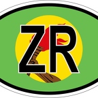 r7256  Oval flag Zaire