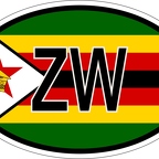 r7258  Oval flag Zimbabwe