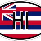 r7336 oval flag hawaii