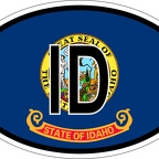 r7337 oval flag idaho
