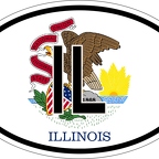r7338 oval flag illinois