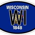 r7369 oval flag wisconsin