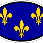 r7383 oval fleur de lys