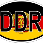 r7006 Oval flag Allemagne de l'EST