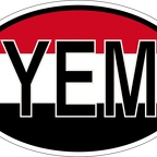 r7254  Oval flag Yemen