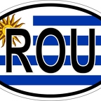 r7247 Oval flag Uruguay