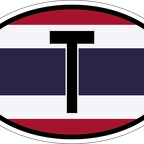 r7234 Oval flag Thailande