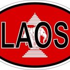 r7216 Oval flag laos old