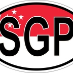 r7215 Oval flag Singapour