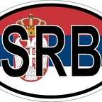 r7212 Oval flag Serbie