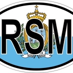 r7199 Oval flag Saint-Marin