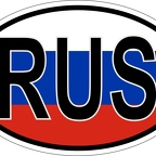 r7194 Oval flag Russie,
