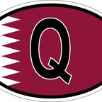 r7188 Oval flag Qatar