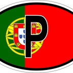 r7187 Oval flag Portugal