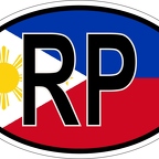 r7182 Oval flag Philippines