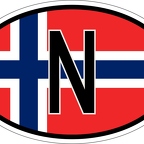 r7166 Oval flag Norvege