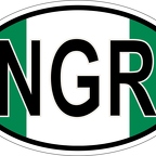 r7163 Oval flag Nigeria