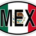 r7149 Oval flag Mexique