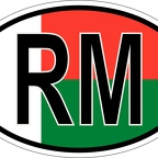 r7136 Oval flag Madagascar