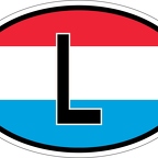 r7133 Oval flag Luxembourg