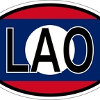 r7125 Oval flag Laos