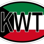 r7124 Oval flag Koweit