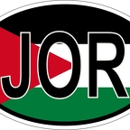 r7119 Oval flag Jordanie