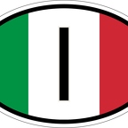 r7115 Oval flag Italie