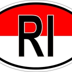 r7109 Oval flag Indonesie