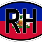 r7098 Oval flag Haïti