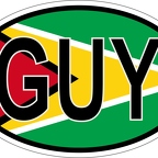r7096 Oval flag Guyana