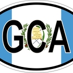 r7091 Oval flag Guatemala