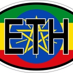 r7074 Oval flag Ethiopie