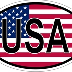 r7073 Oval flag USA